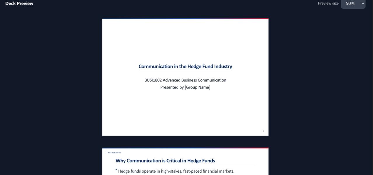 Integrated presentation preview
