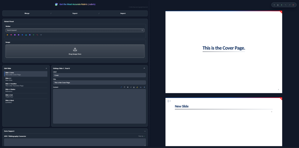Mature web version of RubricFlow