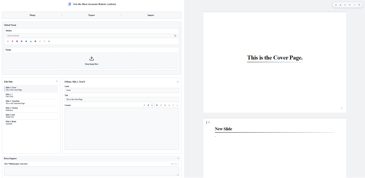 First version of OS RubricFlow